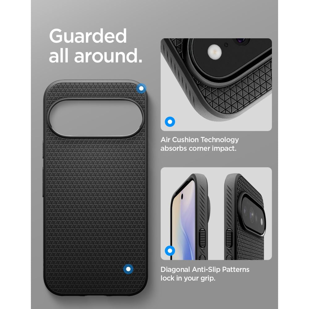 Spigen Liquid Air Mag MagSafe dėklas Google Pixel 11 Pro - Matinis juodas -- Google Pixel 11 Pro