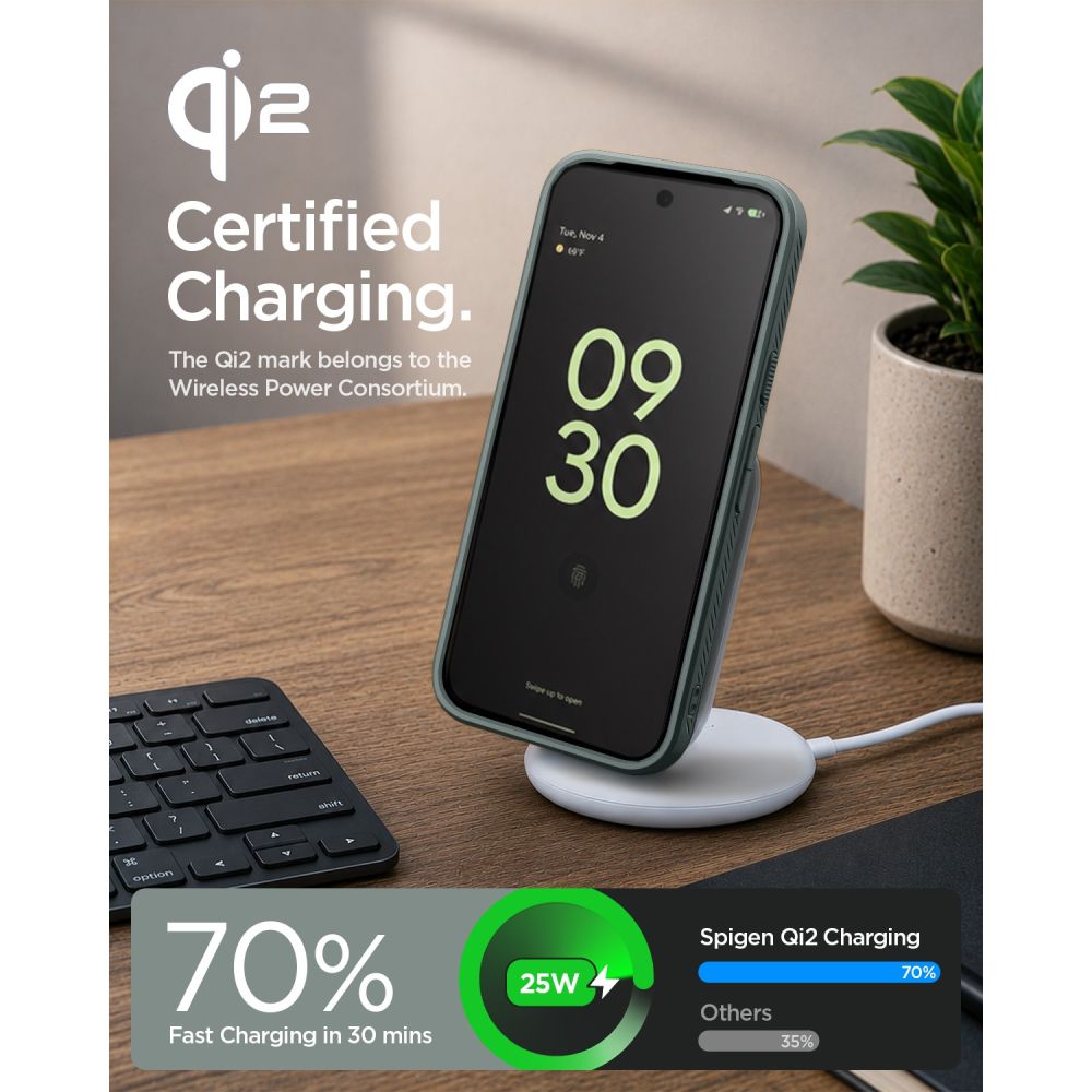 Spigen Liquid Air Mag MagSafe dėklas Google Pixel 11 Pro - Tamsi žalia -- Google Pixel 11 Pro