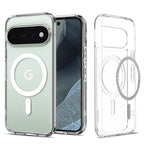 Spigen Ultra Hybrid Mag MagSafe dėklas Google Pixel 11 Pro - Skaidrus ir baltas -- Google Pixel 11 Pro