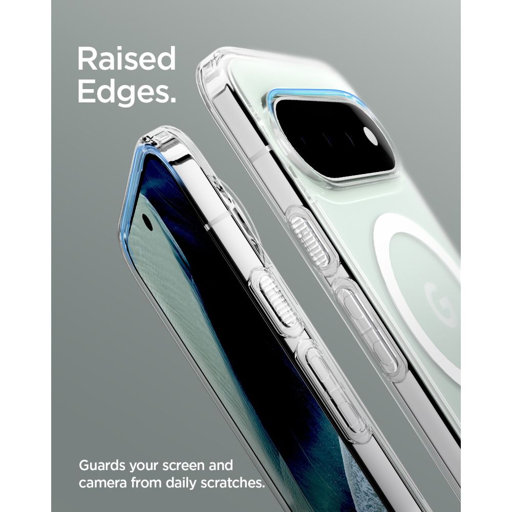 Spigen Ultra Hybrid Mag MagSafe dėklas Google Pixel 11 Pro - Skaidrus ir baltas -- Google Pixel 11 Pro