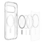 Spigen Ultra Hybrid Mag MagSafe dėklas Google Pixel 11 Pro - Skaidrus ir baltas -- Google Pixel 11 Pro