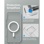 Spigen Ultra Hybrid Mag MagSafe dėklas Google Pixel 11 Pro - Skaidrus ir baltas -- Google Pixel 11 Pro