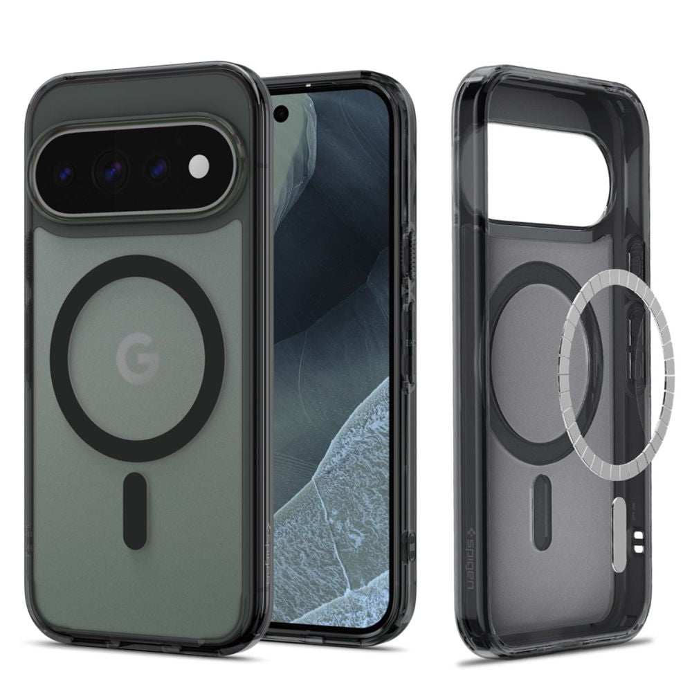Spigen Ultra Hybrid Mag MagSafe dėklas Google Pixel 11 Pro - Matinis juodas ir pilkas -- Google Pixel 11 Pro