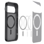 Spigen Ultra Hybrid Mag MagSafe dėklas Google Pixel 11 Pro - Matinis juodas ir pilkas -- Google Pixel 11 Pro