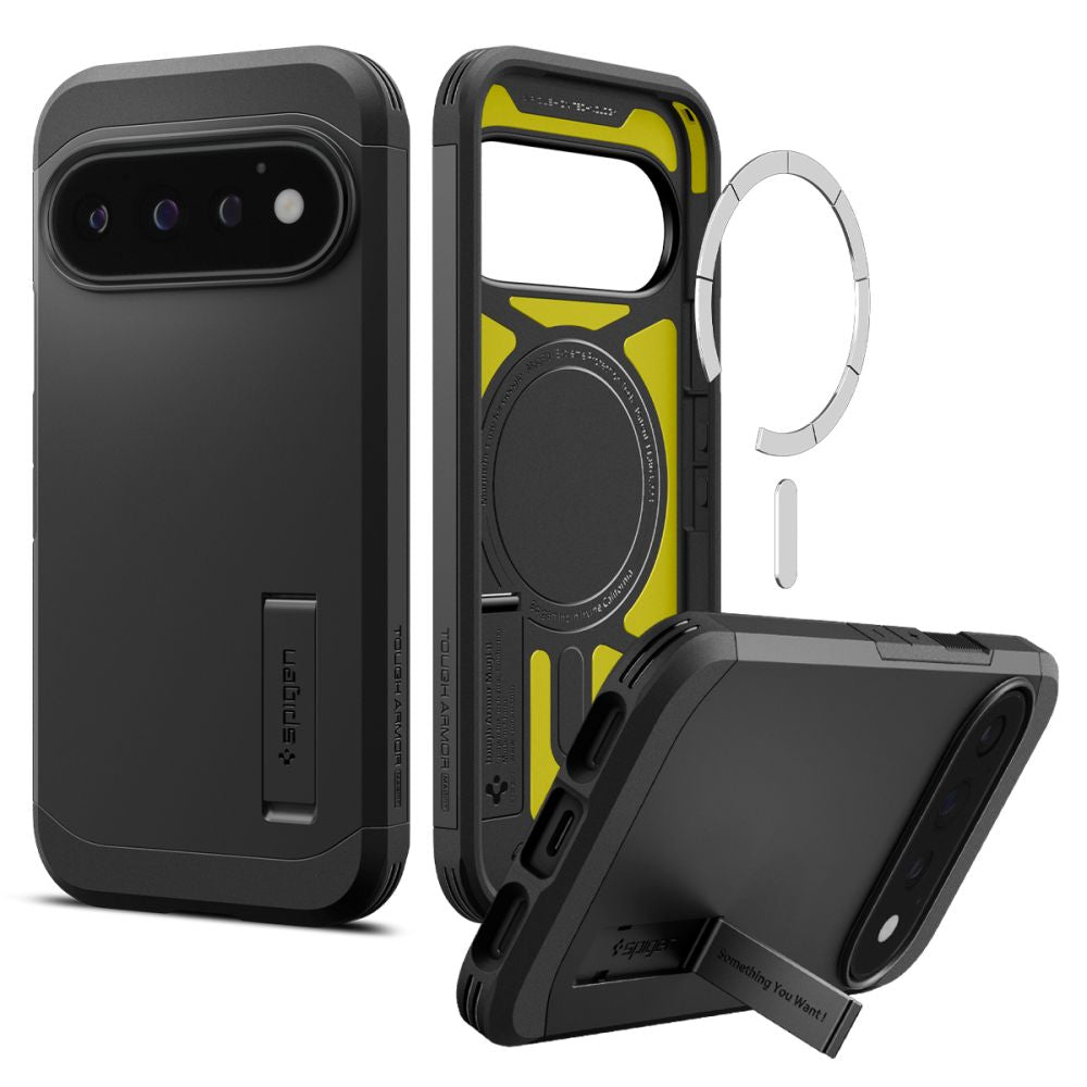 Spigen Tough Armor Mag MagSafe dėklas Google Pixel 11 Pro - juodas -- Google Pixel 11 Pro