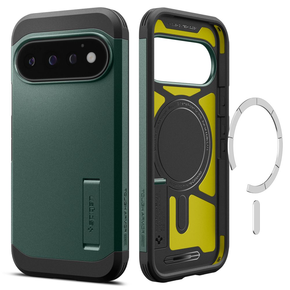 Spigen Tough Armor Mag MagSafe dėklas Google Pixel 11 Pro - tamsiai žalia -- Google Pixel 11 Pro