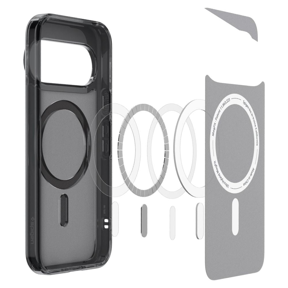 Spigen Ultra Hybrid Mag MagSafe dėklas skirtas Google Pixel 11 Pro XL - Juodas ir pilkas -- Google Pixel 11 Pro XL