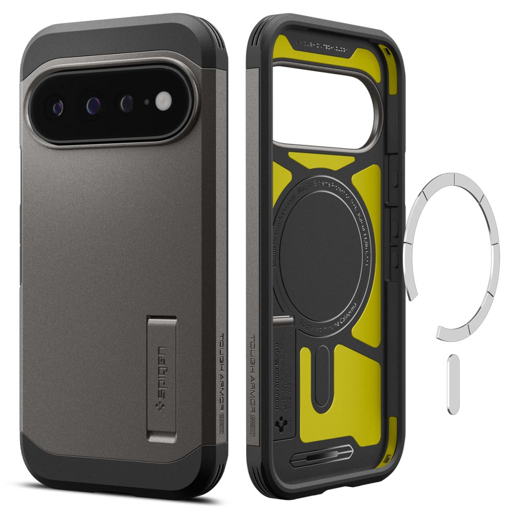 Spigen Tough Armor Mag MagSafe dėklas skirtas Google Pixel 11 Pro XL - Tamsus pilkas -- Google Pixel 11 Pro XL