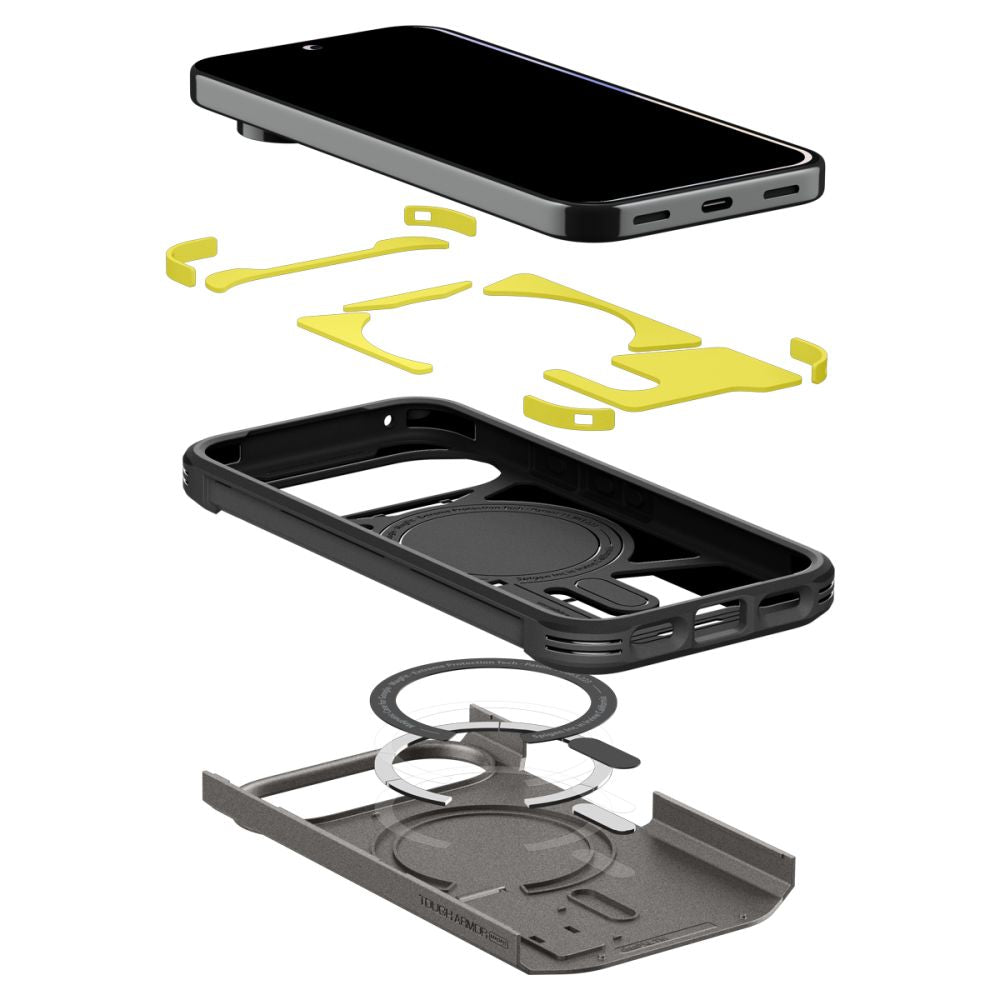 Spigen Tough Armor Mag MagSafe dėklas skirtas Google Pixel 11 Pro XL - Tamsus pilkas -- Google Pixel 11 Pro XL