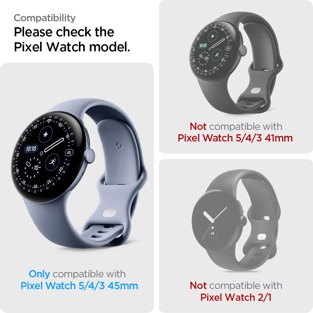 Spigen Elite Shield EZ Fit 2-Pack hidrogel plėvelė skirta Google Pixel Watch 45 mm -- Google Pixel Watch