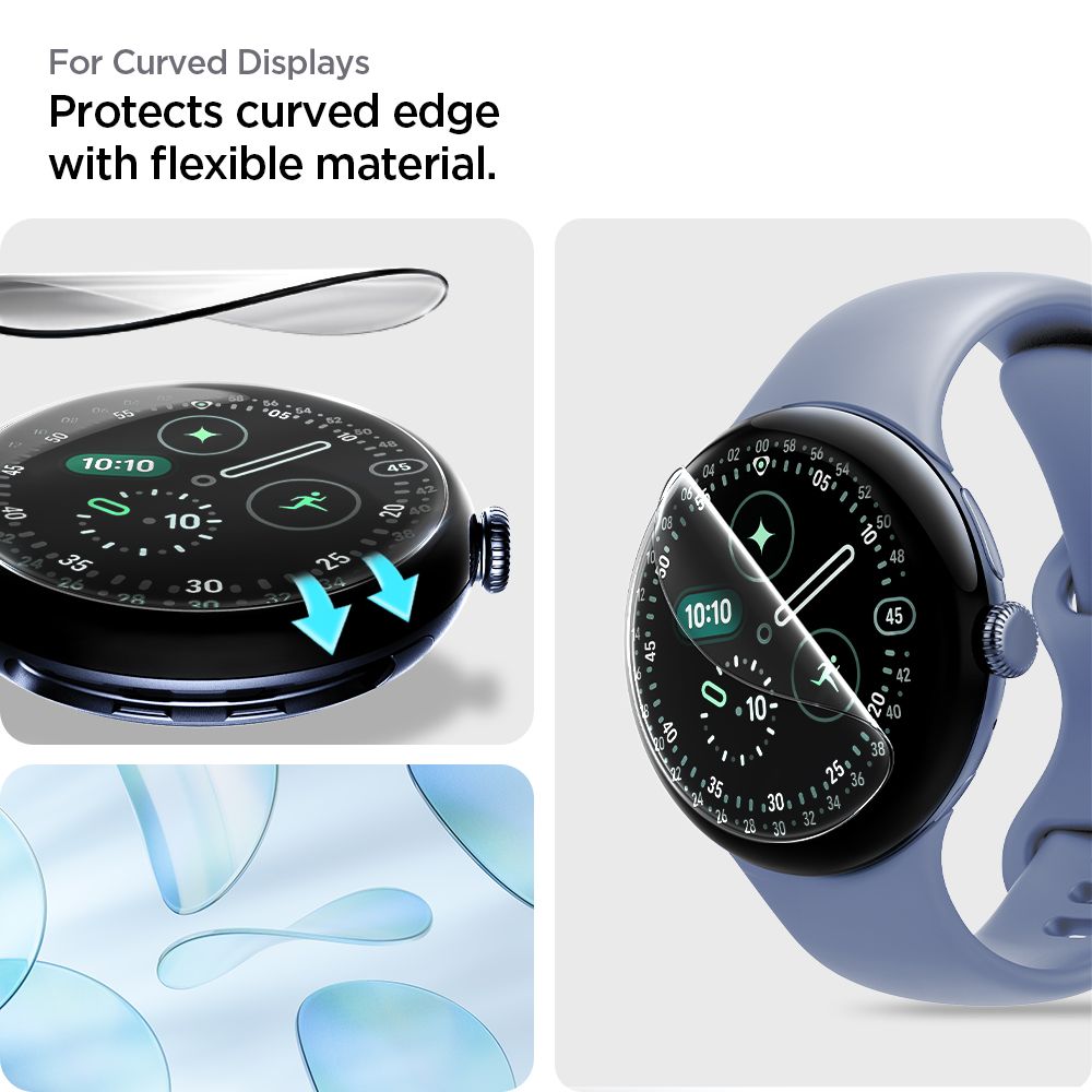 Spigen Elite Shield EZ Fit 2-Pack hidrogel plėvelė skirta Google Pixel Watch 45 mm -- Google Pixel Watch