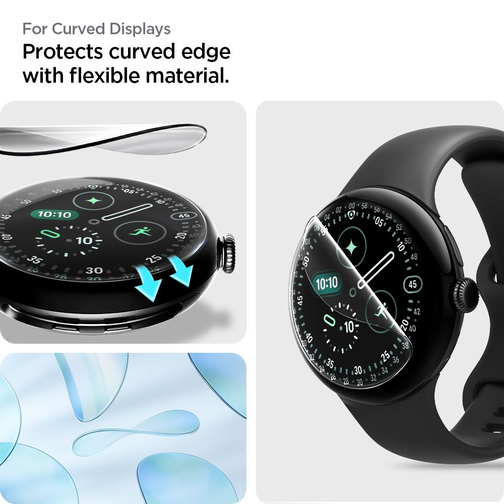 Spigen Elite Shield EZ Fit 2-Pack hidrogel plėvelė skirta Google Pixel Watch 41 mm -- Google Pixel Watch