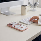 Tech-Protect MagFlex dėklas iPhone 17 - Skaidri rožinė -- iPhone 17