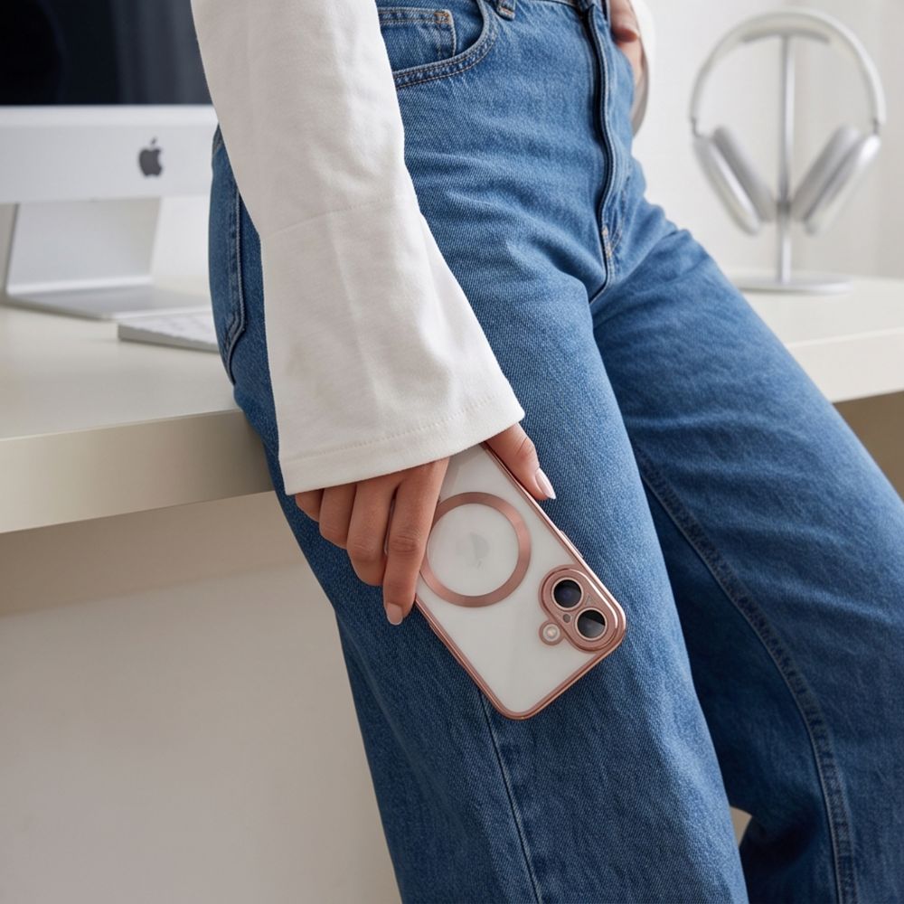 Tech-Protect MagFlex dėklas iPhone 17 - Skaidri rožinė -- iPhone 17