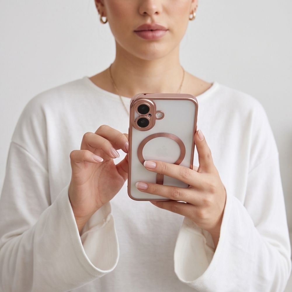 Tech-Protect MagFlex dėklas iPhone 17 - Skaidri rožinė -- iPhone 17