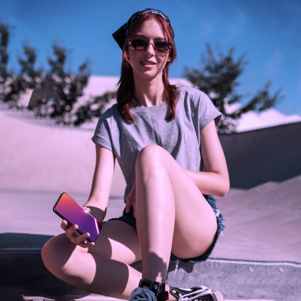 Grūdintas apsauginis stiklas su privatumo filtru 3mk Rainbow Privacy™ telefonui iPhone 18 Pro -- iPhone 18 Pro