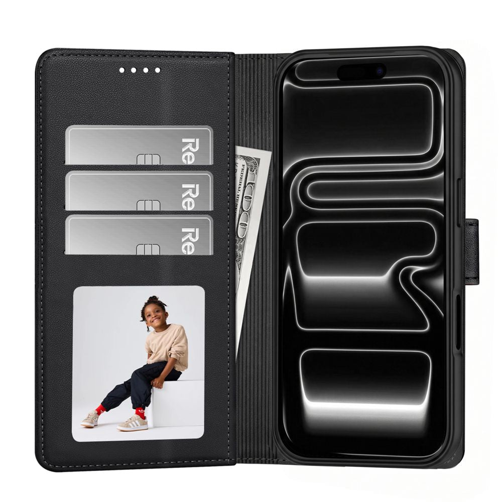 Tech-Protect Wallet MagSafe dėklas skirtas iPhone 17 Pro / 18 Pro - matinis juodas -- iPhone 17 Pro / iPhone 18 Pro