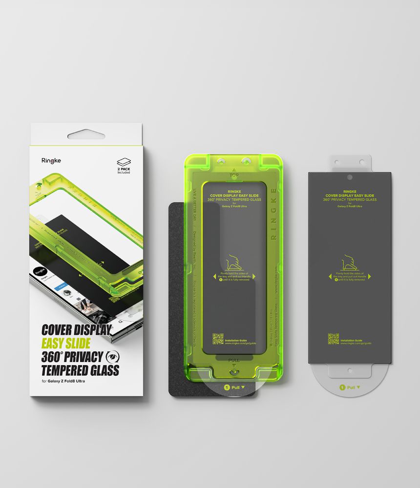 Ringke Easy Slide Privacy 360 2 pakuočių grūdintas stiklas skirtas Samsung Galaxy Z Fold 8 Ultra -- Samsung Galaxy Z Fold...