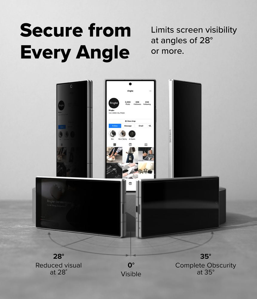 Ringke Easy Slide Privacy 360 2 pakuočių grūdintas stiklas skirtas Samsung Galaxy Z Fold 8 Ultra -- Samsung Galaxy Z Fold...