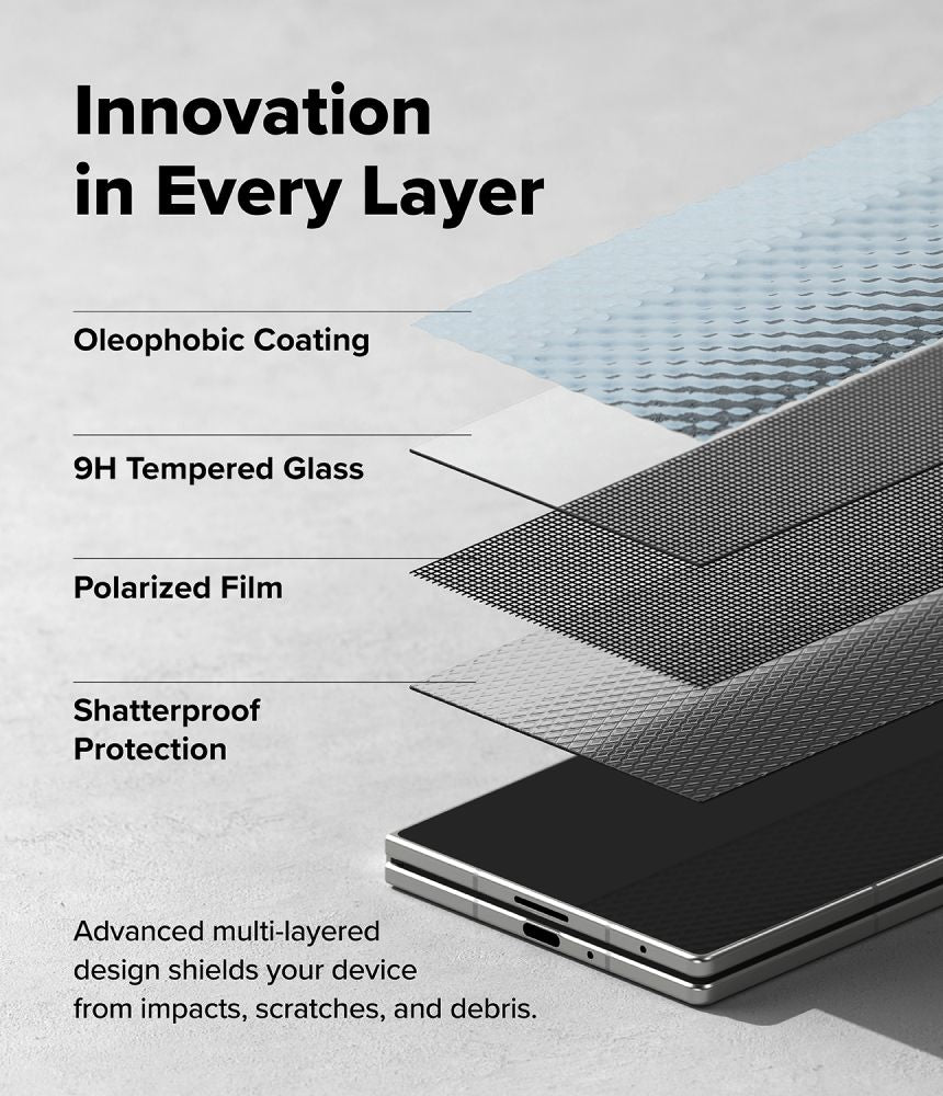 Ringke Easy Slide Privacy 360 2 pakuočių grūdintas stiklas skirtas Samsung Galaxy Z Fold 8 Ultra -- Samsung Galaxy Z Fold...