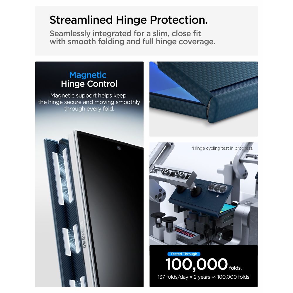 Spigen AirSkin Aramid MagFit MagSafe dėklas Samsung Galaxy Z Fold 8 Ultra - Jūros mėlyna -- Samsung Galaxy Z Fold 8 Ultra