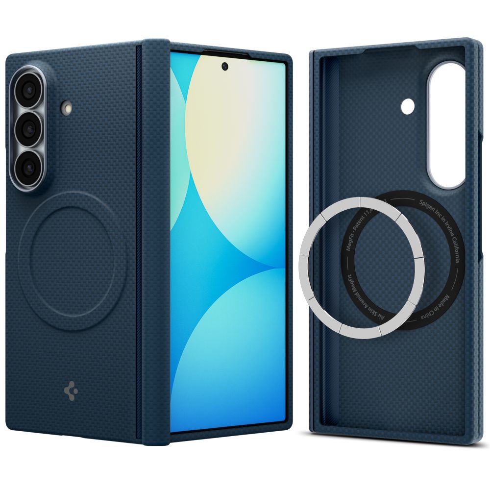 Spigen AirSkin Aramid MagFit MagSafe dėklas Samsung Galaxy Z Fold 8 Ultra - Jūros mėlyna -- Samsung Galaxy Z Fold 8 Ultra