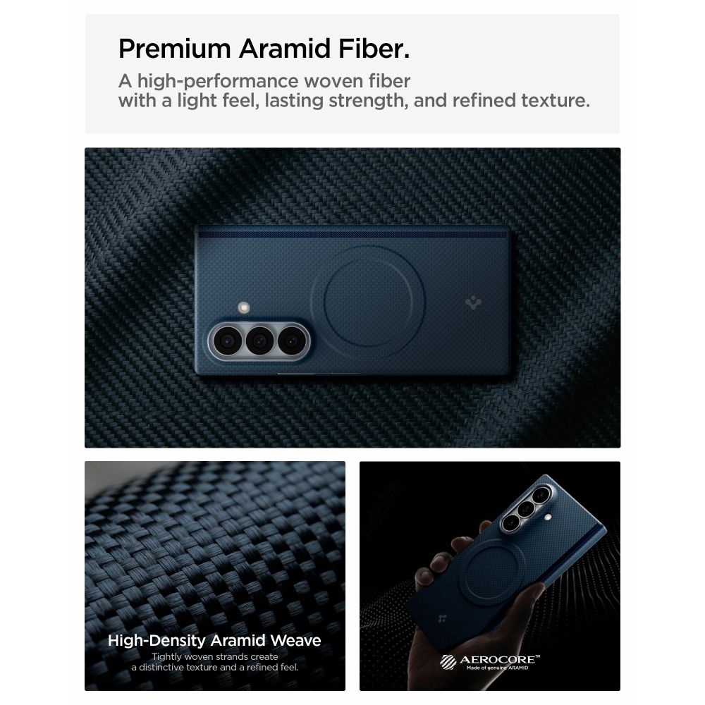 Spigen AirSkin Aramid MagFit MagSafe dėklas Samsung Galaxy Z Fold 8 Ultra - Jūros mėlyna -- Samsung Galaxy Z Fold 8 Ultra