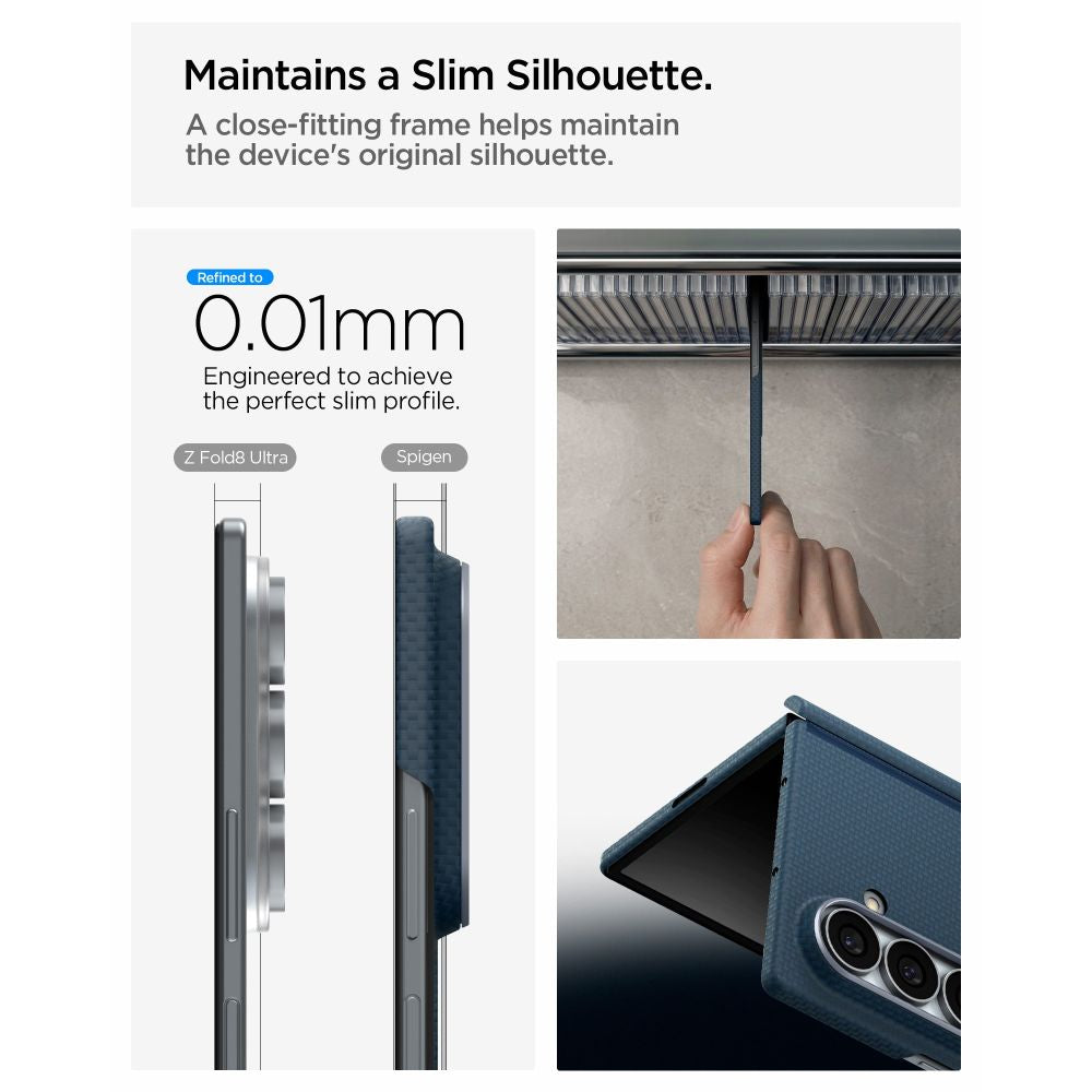 Spigen AirSkin Aramid MagFit MagSafe dėklas Samsung Galaxy Z Fold 8 Ultra - Jūros mėlyna -- Samsung Galaxy Z Fold 8 Ultra