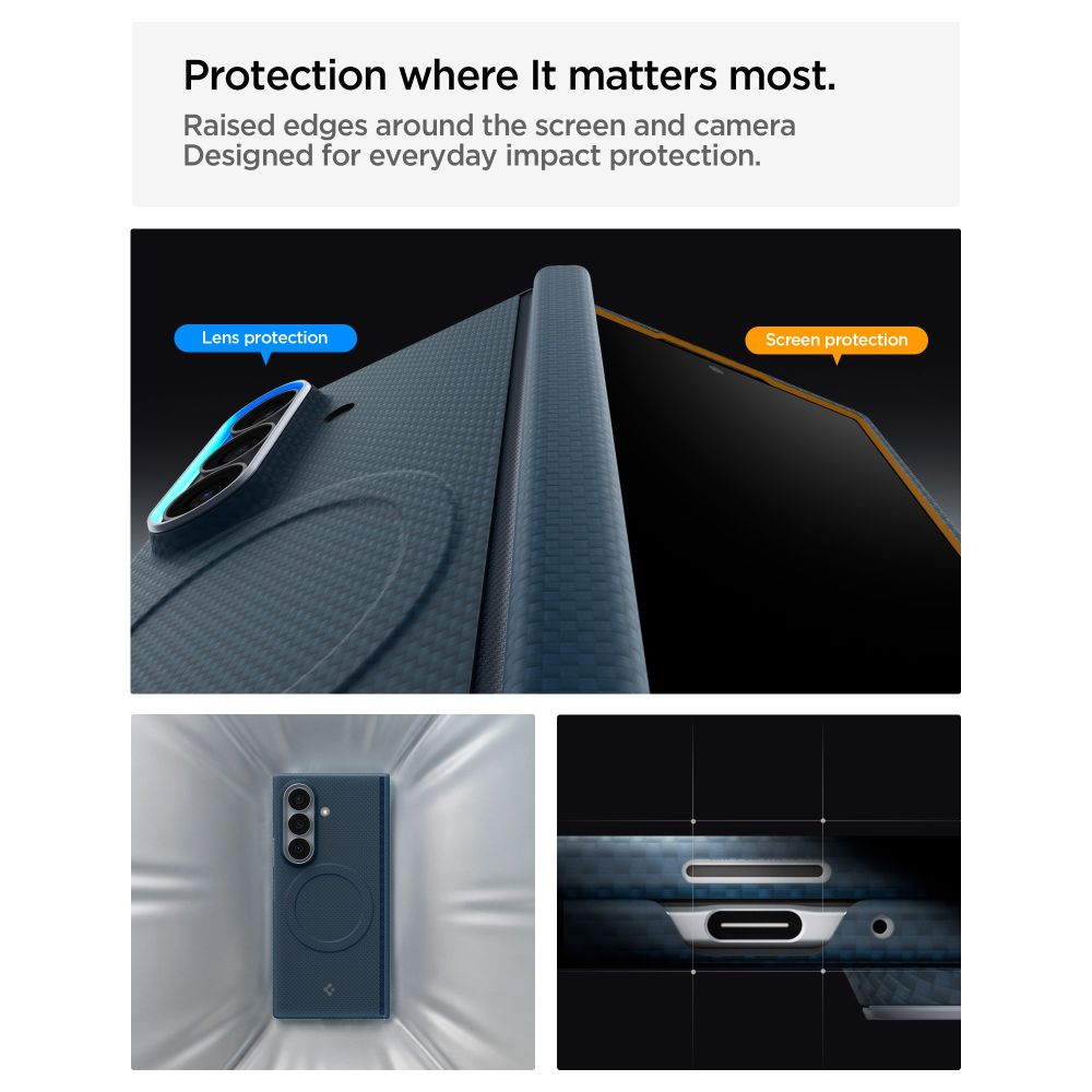Spigen AirSkin Aramid MagFit MagSafe dėklas Samsung Galaxy Z Fold 8 Ultra - Jūros mėlyna -- Samsung Galaxy Z Fold 8 Ultra