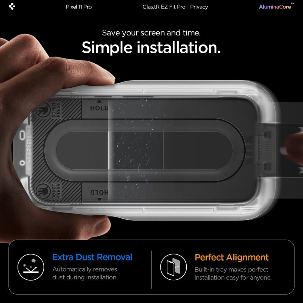 Spigen Glas.tR EZ Fit Pro HD Privacy 2 pakuočių grūdintas stiklo apsaugiklis ekranui skirtas Google Pixel Pro 9 / 9 Pro /...