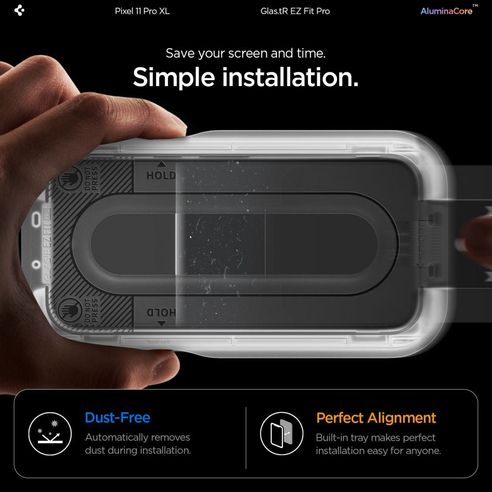 Spigen Glas.tR EZ Fit Pro 2 pakuočių grūdintas stiklo apsaugiklis ekranui skirtas Google Pixel 11 Pro XL -- Google Pixel...