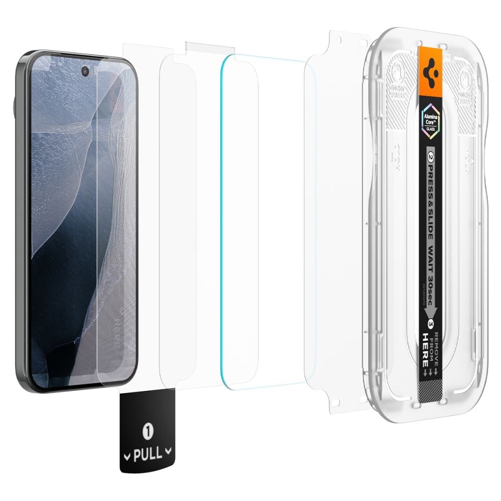 Spigen Glas.tR EZ Fit Pro 2 pakuočių grūdintas stiklo apsaugiklis ekranui skirtas Google Pixel 11 Pro XL -- Google Pixel...