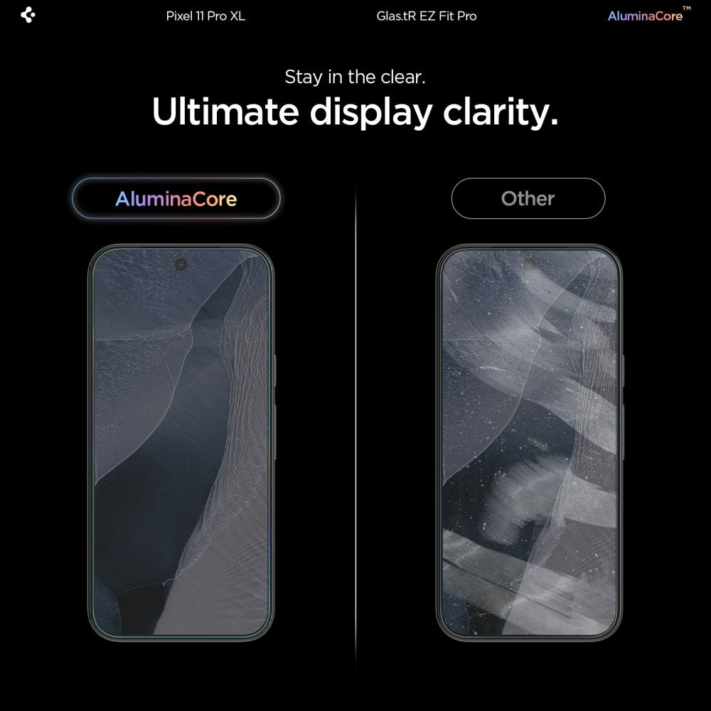 Spigen Glas.tR EZ Fit Pro 2 pakuočių grūdintas stiklo apsaugiklis ekranui skirtas Google Pixel 11 Pro XL -- Google Pixel...