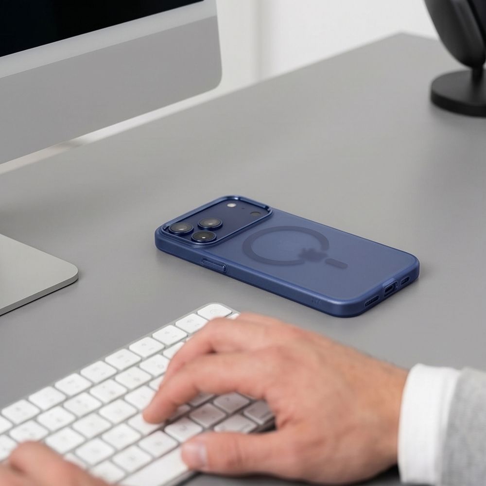 Tech-Protect MagZero MagSafe dėklas Apple iPhone 17 Pro / 18 Pro - matinė jūros mėlyna -- iPhone 17 Pro / iPhone 18 Pro