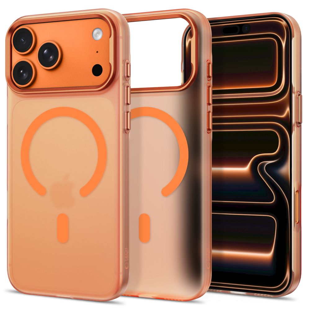 Tech-Protect MagZero MagSafe dėklas skirtas iPhone 17 Pro Max / 18 Pro Max - matinis oranžinis -- iPhone 17 Pro Max /...