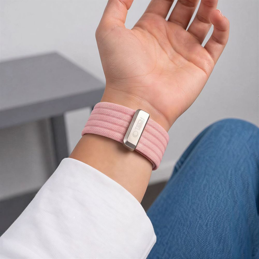 Tech-Protect Nylon Sport dirželis Apple Watch 44/45/46/49 mm - Šviesiai rožinis -- Apple Watch 44mm / Apple Watch 45mm /...