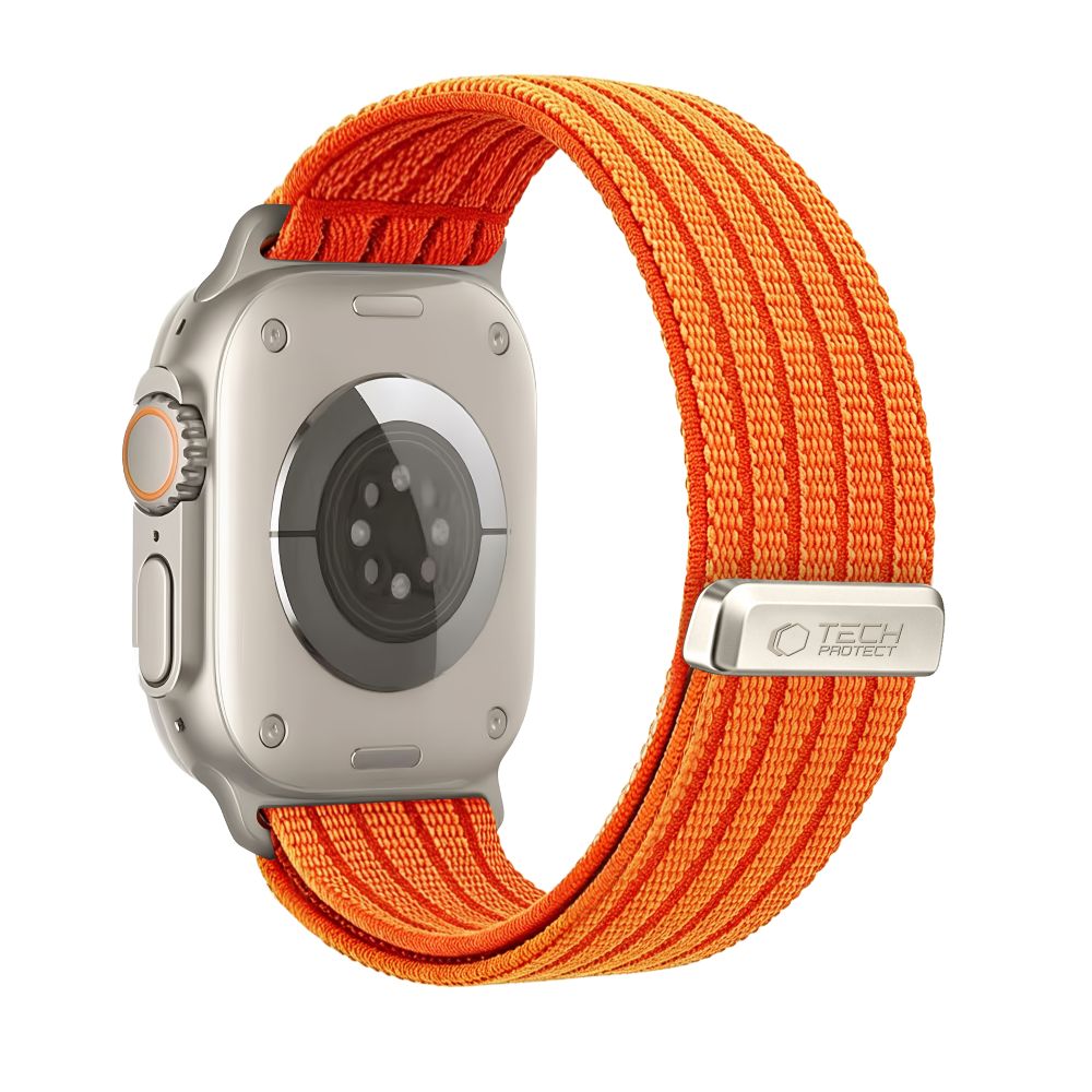 Tech-Protect Nylon Sport dirželis Apple Watch 44 / 45 / 46 / 49 mm - Oranžinis -- Apple Watch 44mm / Apple Watch 45mm /...