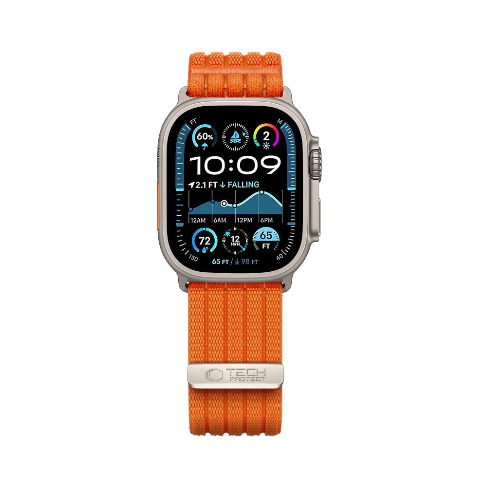 Tech-Protect Nylon Sport dirželis Apple Watch 44 / 45 / 46 / 49 mm - Oranžinis -- Apple Watch 44mm / Apple Watch 45mm /...