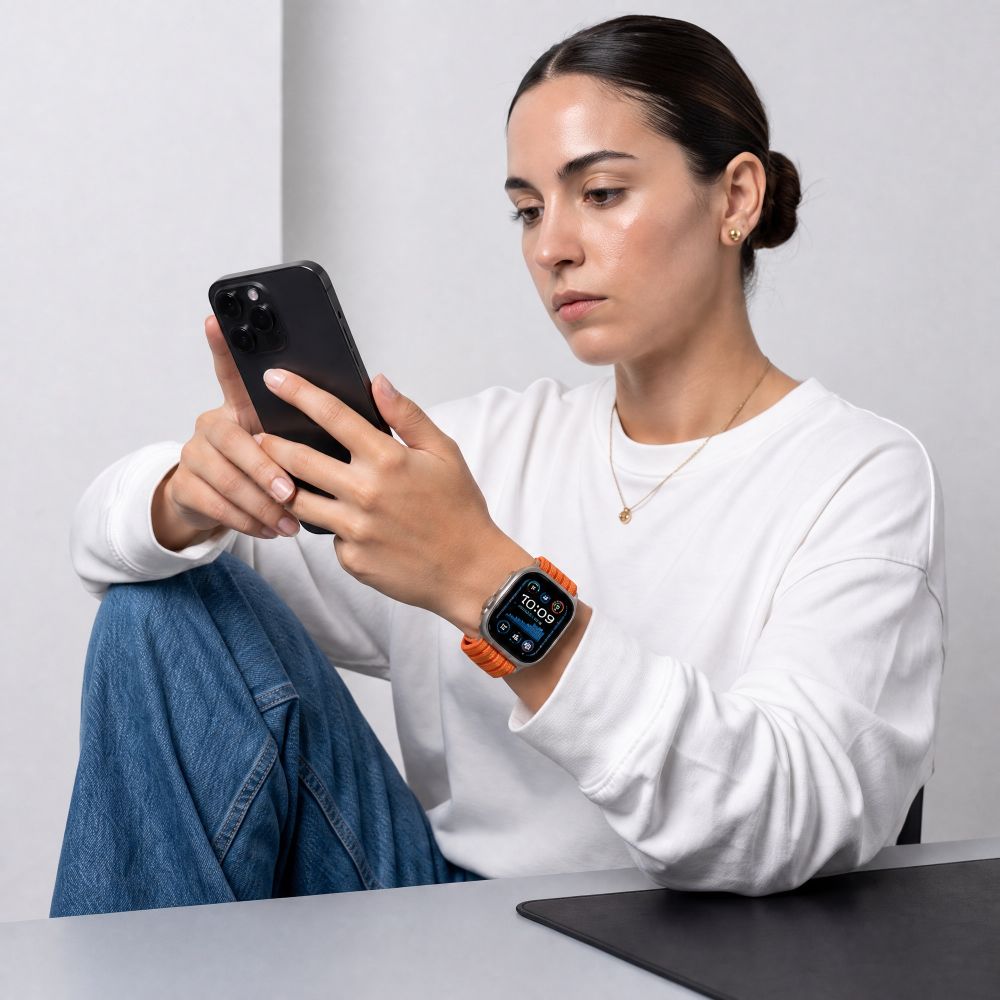Tech-Protect Nylon Sport dirželis Apple Watch 44 / 45 / 46 / 49 mm - Oranžinis -- Apple Watch 44mm / Apple Watch 45mm /...