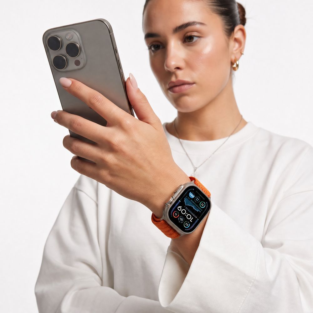 Tech-Protect Nylon Sport dirželis Apple Watch 44 / 45 / 46 / 49 mm - Oranžinis -- Apple Watch 44mm / Apple Watch 45mm /...
