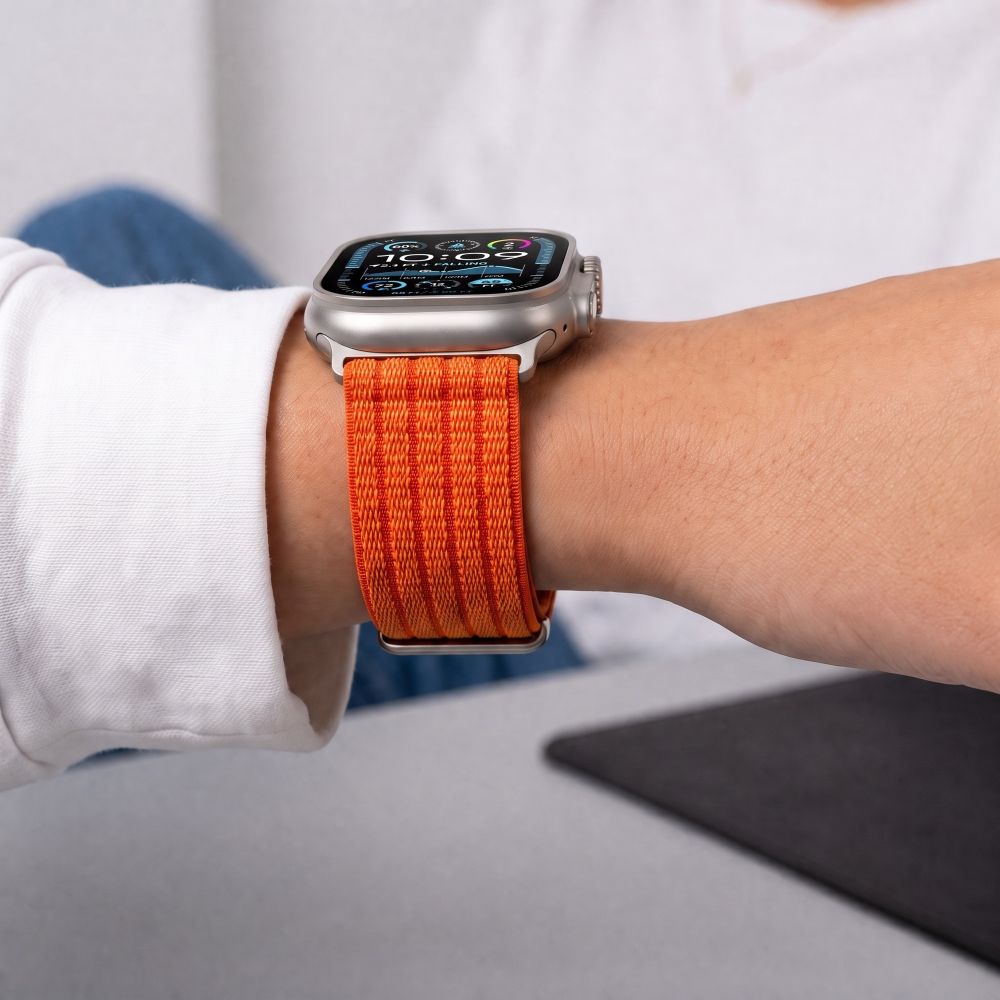 Tech-Protect Nylon Sport dirželis Apple Watch 44 / 45 / 46 / 49 mm - Oranžinis -- Apple Watch 44mm / Apple Watch 45mm /...