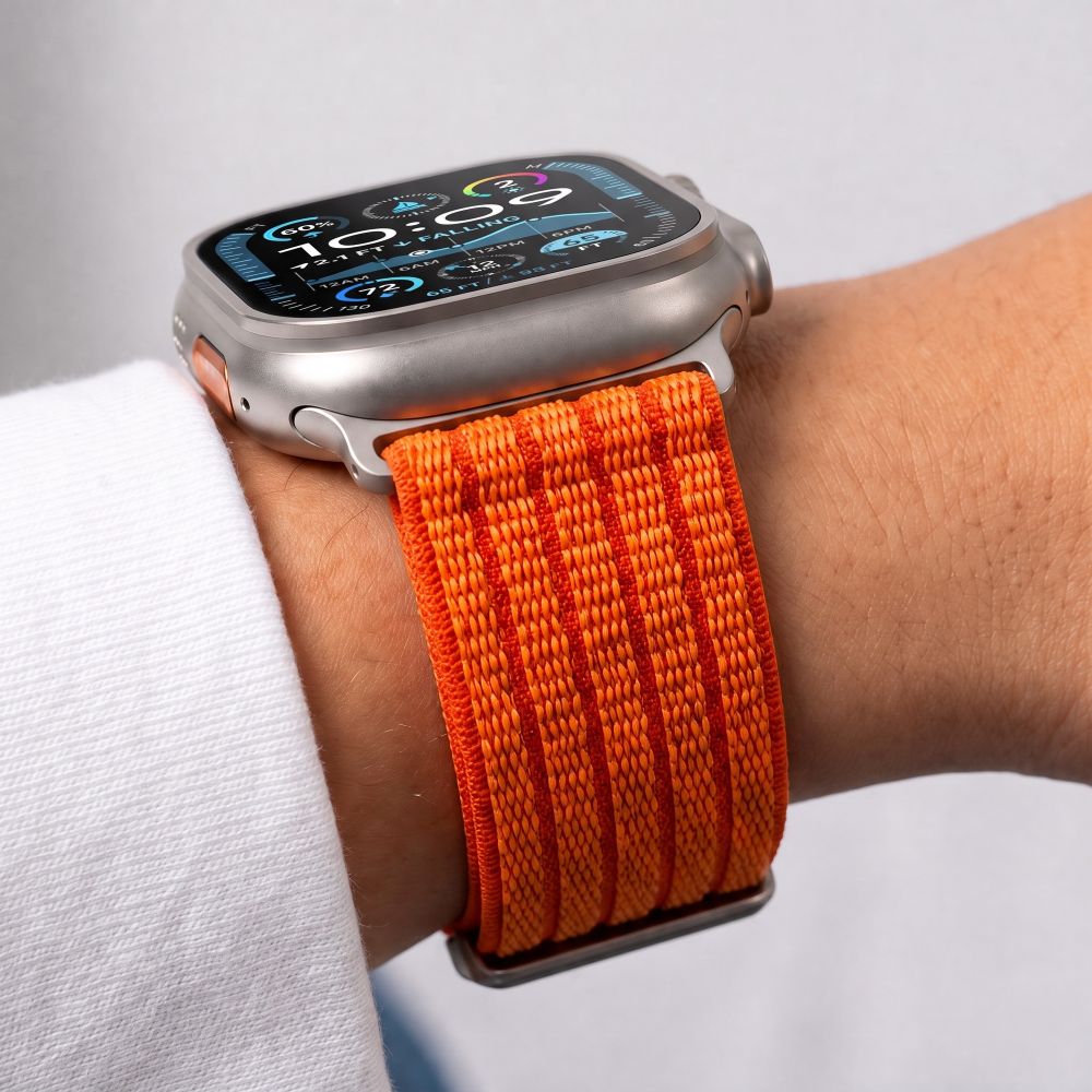 Tech-Protect Nylon Sport dirželis Apple Watch 44 / 45 / 46 / 49 mm - Oranžinis -- Apple Watch 44mm / Apple Watch 45mm /...