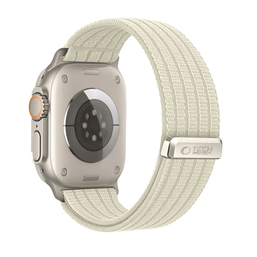 Tech-Protect Nylon Sport dirželis Apple Watch 44 / 45 / 46 / 49 mm - Bež -- Apple Watch 44mm / Apple Watch 45mm / Apple...