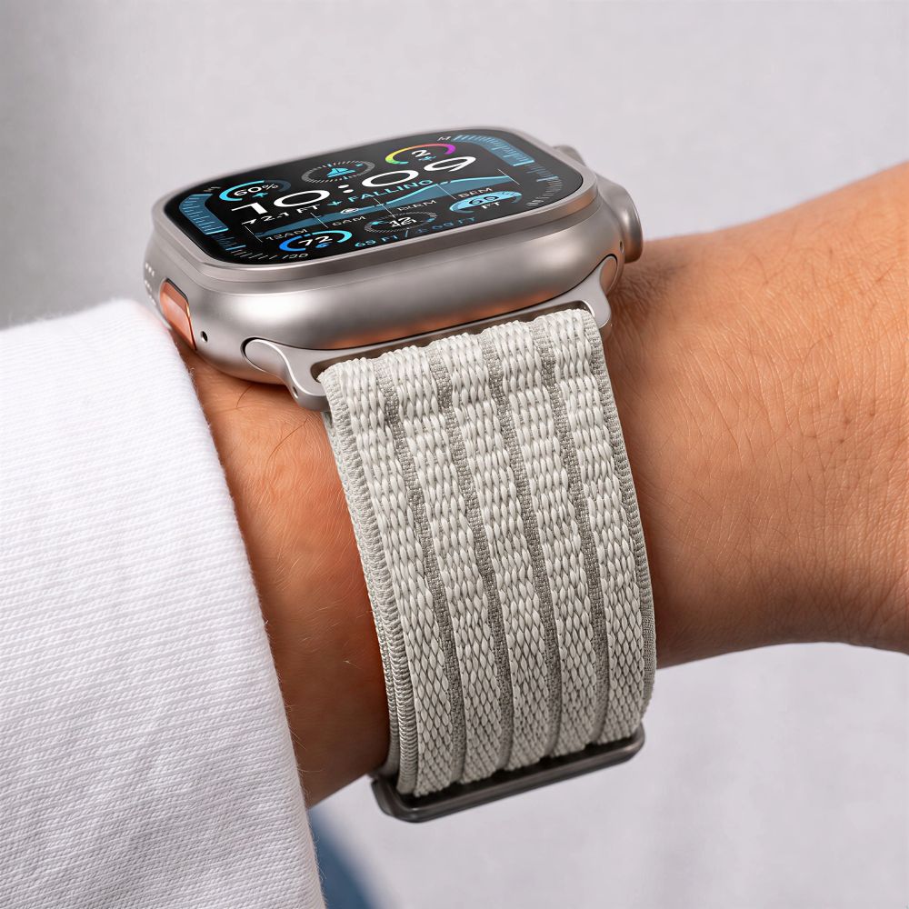 Tech-Protect Nylon Sport dirželis Apple Watch 44 / 45 / 46 / 49 mm - Bež -- Apple Watch 44mm / Apple Watch 45mm / Apple...