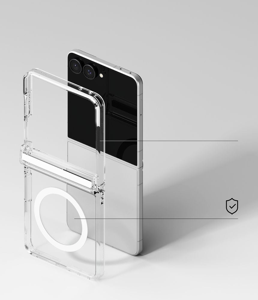 Ringke Fusion Flap Magnetic MagSafe Dėklas Samsung Galaxy Z Flip 8 - Skaidrus -- Samsung Galaxy Z Flip 8