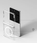 Ringke Fusion Flap Magnetic MagSafe Dėklas Samsung Galaxy Z Flip 8 - Skaidrus -- Samsung Galaxy Z Flip 8