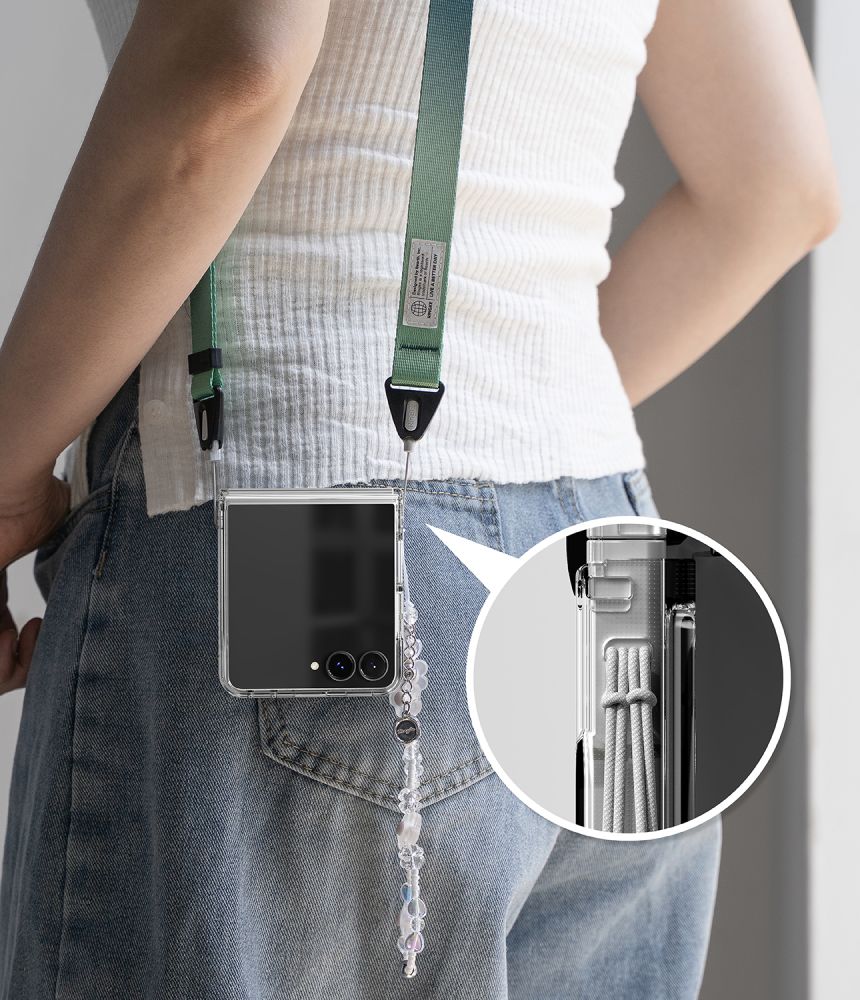 Ringke Fusion Flap Magnetic MagSafe Dėklas Samsung Galaxy Z Flip 8 - Skaidrus -- Samsung Galaxy Z Flip 8