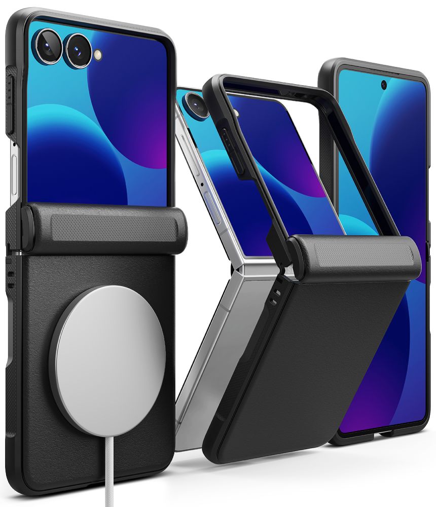 Ringke Onyx Flap Magsafe dėklas Samsung Galaxy Z Flip 8 - Juodas -- Samsung Galaxy Z Flip 8
