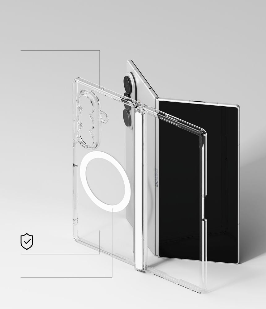 Ringke Fusion Flap Magnetic MagSafe dėklas Samsung Galaxy Z Fold 8 Ultra - Skaidri -- Samsung Galaxy Z Fold 8 Ultra
