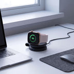 Tech-Protect A55 2in1 MagSafe 25W Qi2.2 Belaidis Krauntuvas + USB-C / USB-C Kabelis 100cm - Juoda -- Cell phone chargers